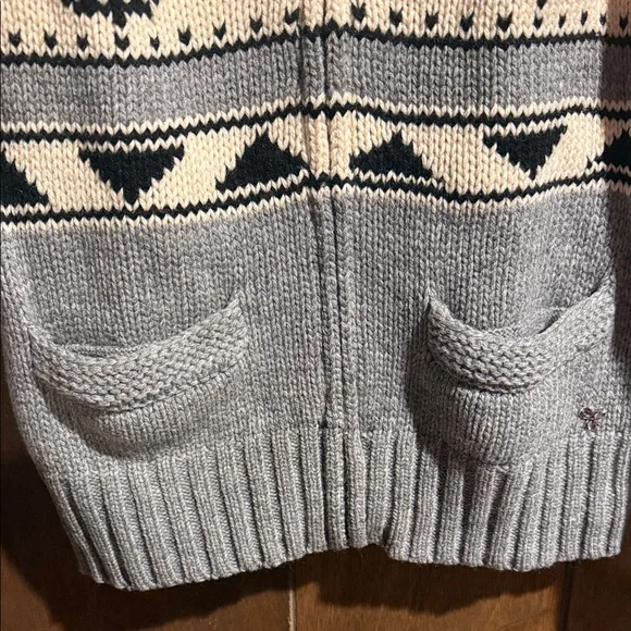 TNA Gray and Cream Zip-Front Sweater - Picture 3 of 7